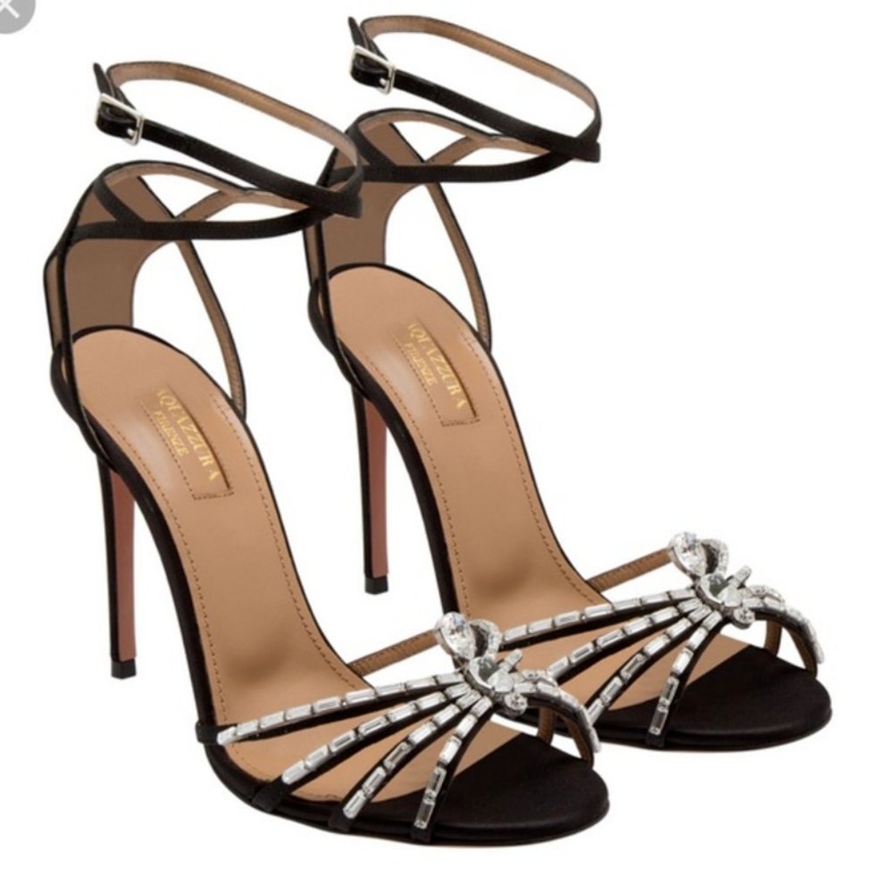 Black aquazzura spider crystal sandal - Size 41 - Picture 4 of 6